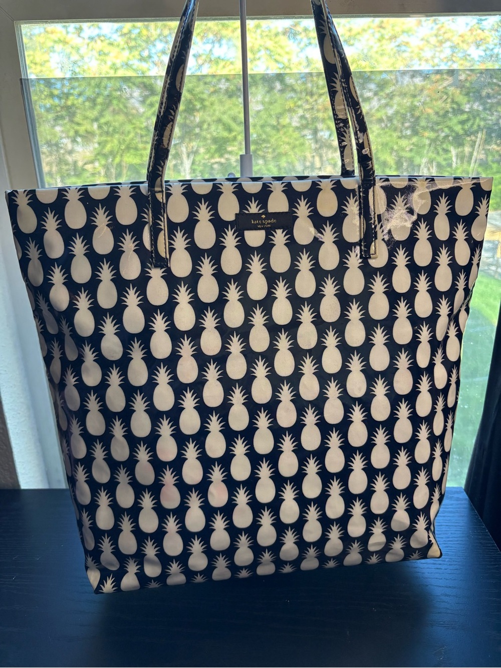 Kate Spade Navy & White  Print Tote Bag